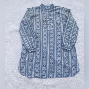 Lanz of Salzburg Women’s S/M Vintage Nightgown Sleep Dress Blue Small Medium